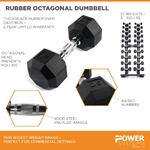 Rubber Octagonal Dumbbell