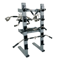 Premium Revolving Cable Attachments Bar and Accessory Rack with Attachments 
