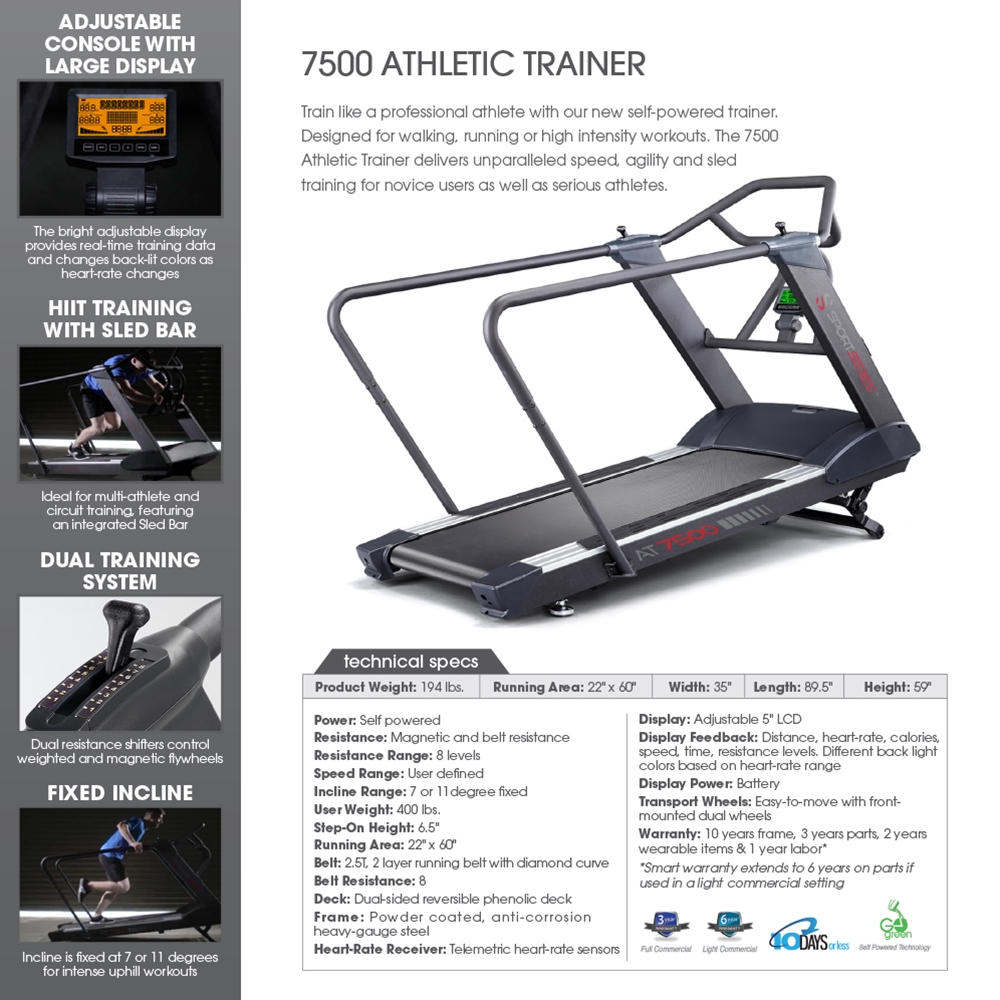 Sport Series Athletic Trainer Treadmill Power Systems