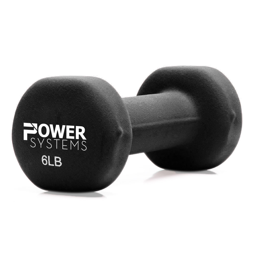 Power Systems Premium Neoprene Dumbbell Black 1 lbs Pair